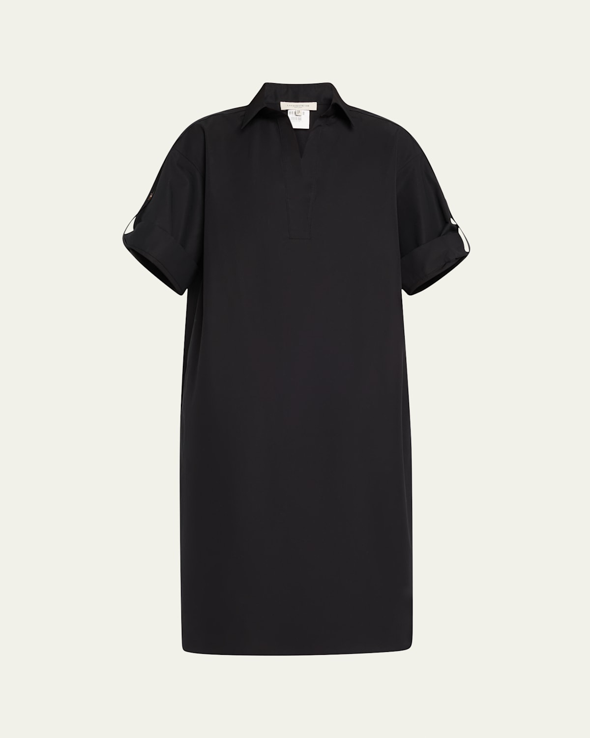 Tab-Sleeve Cotton Dress