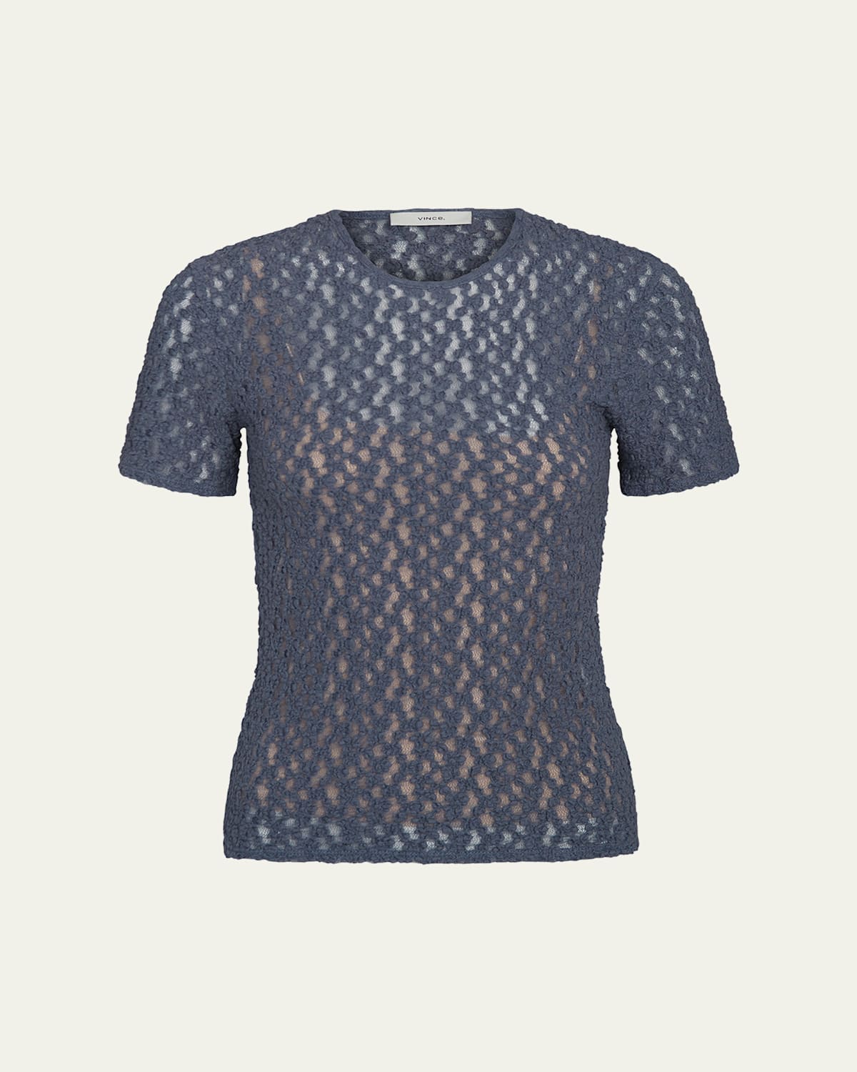 Vince Short-sleeve Floral Smocked Top In Mauve Thistle