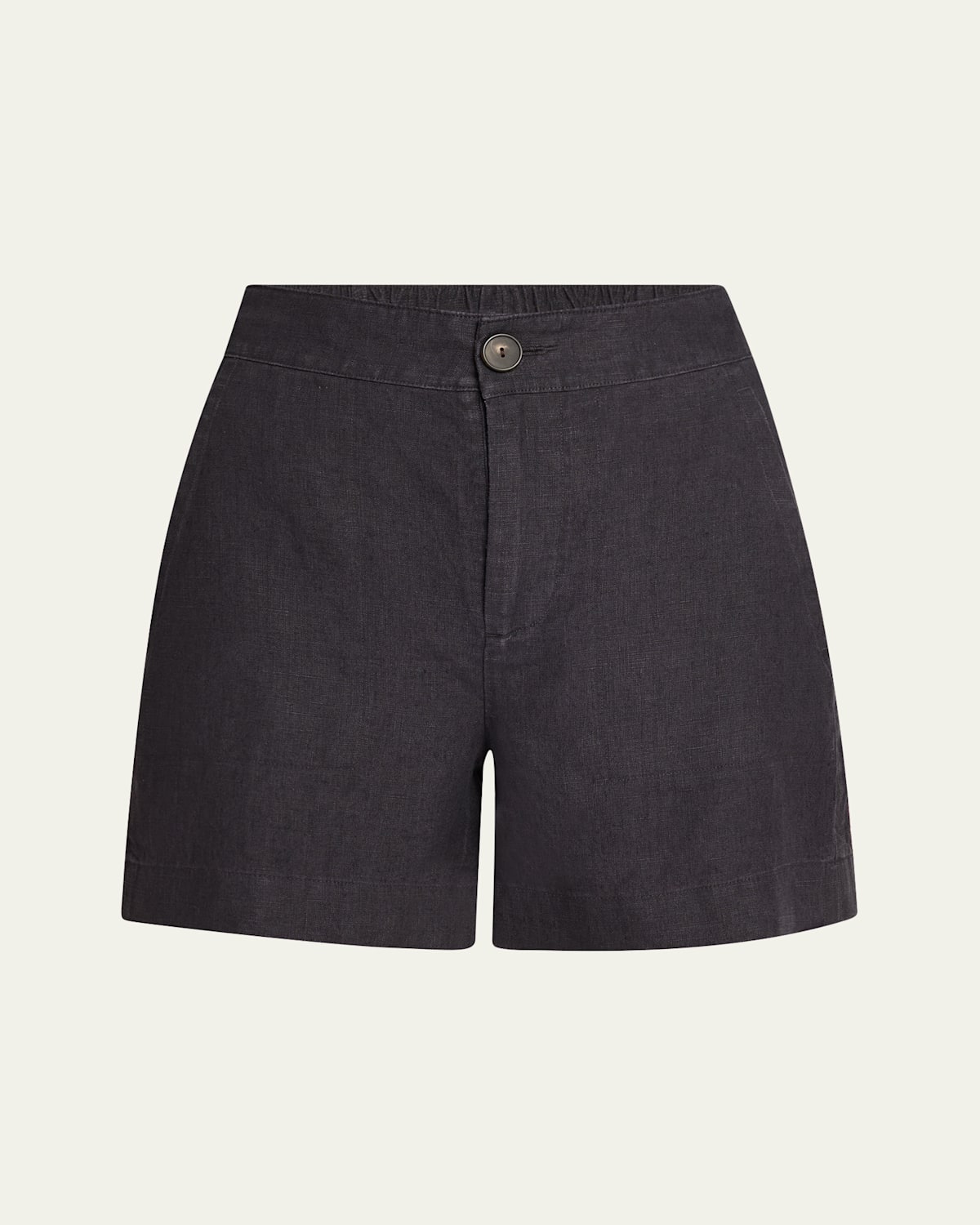 Shop Vince Mid-rise Hemp Shorts In Dk Night Lake