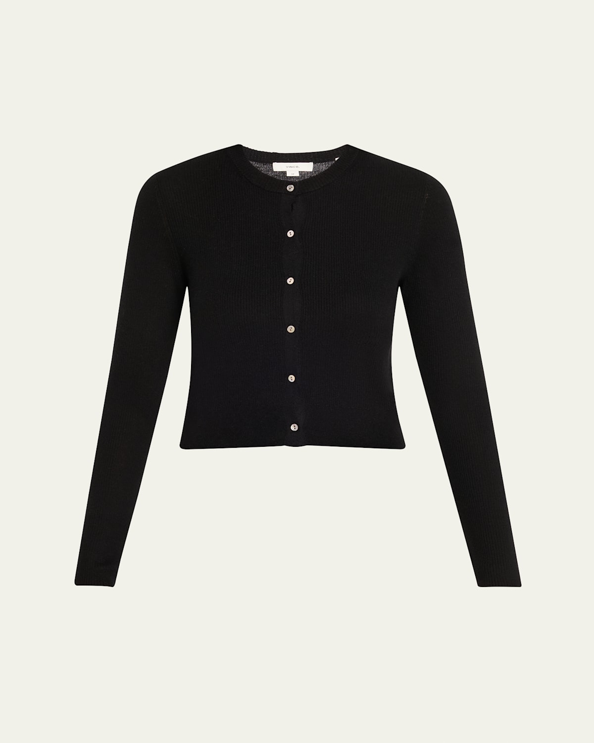 Shop Vince Slim Ribbed Silk-cashmere Cardigan In Black