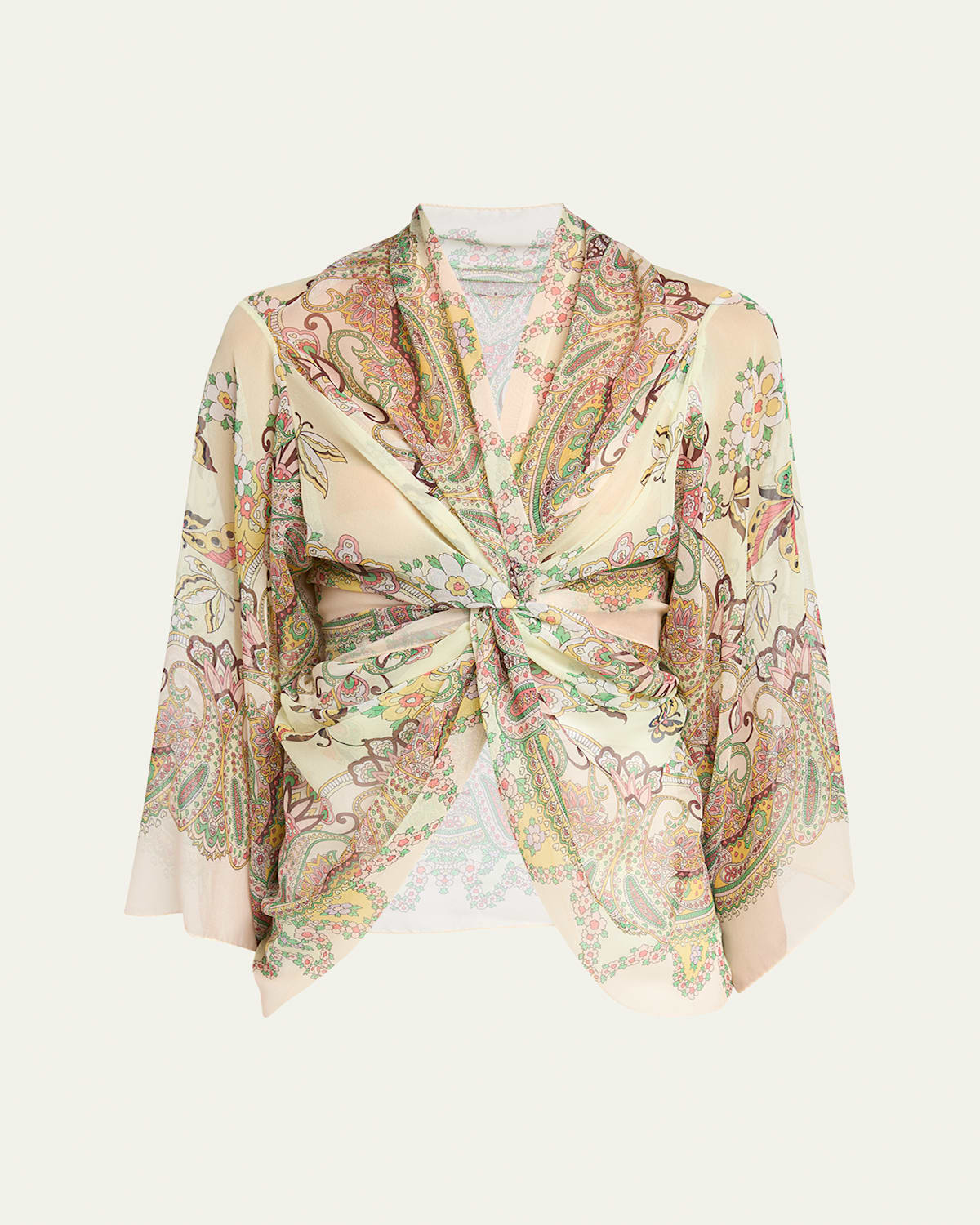Abstract-Print Silk Wrap