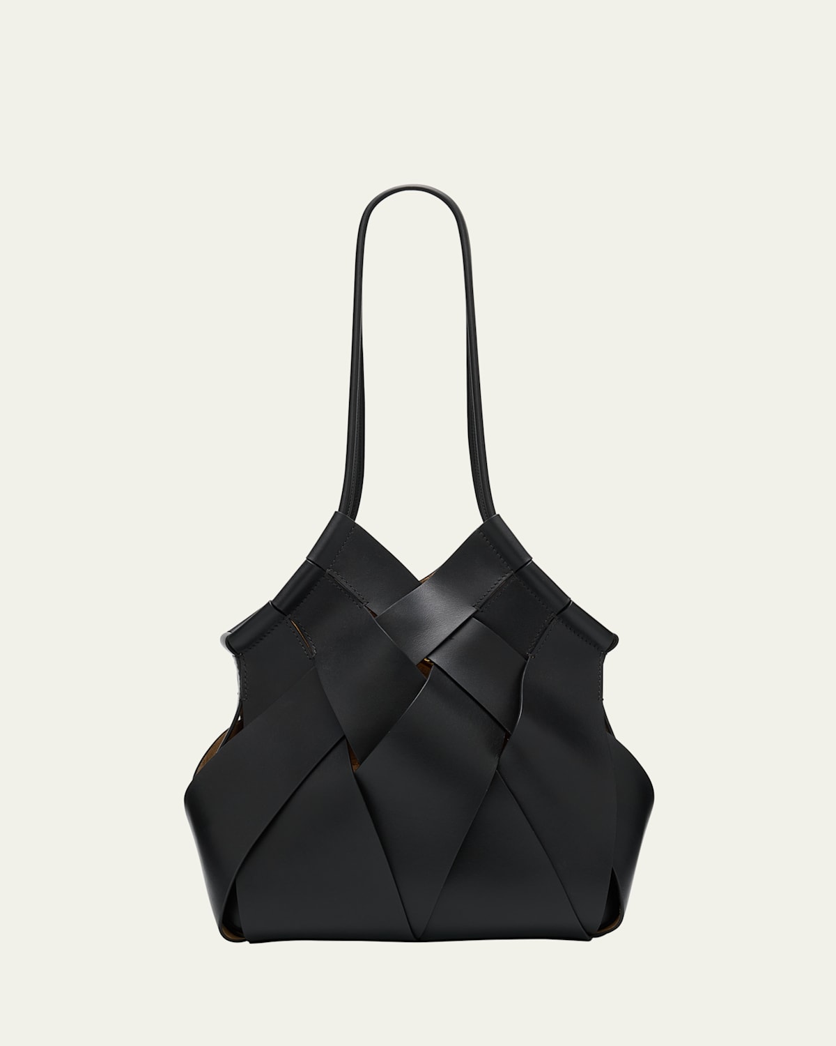 ULLA JOHNSON CHARLOTTE WOVEN LEATHER TOTE BAG