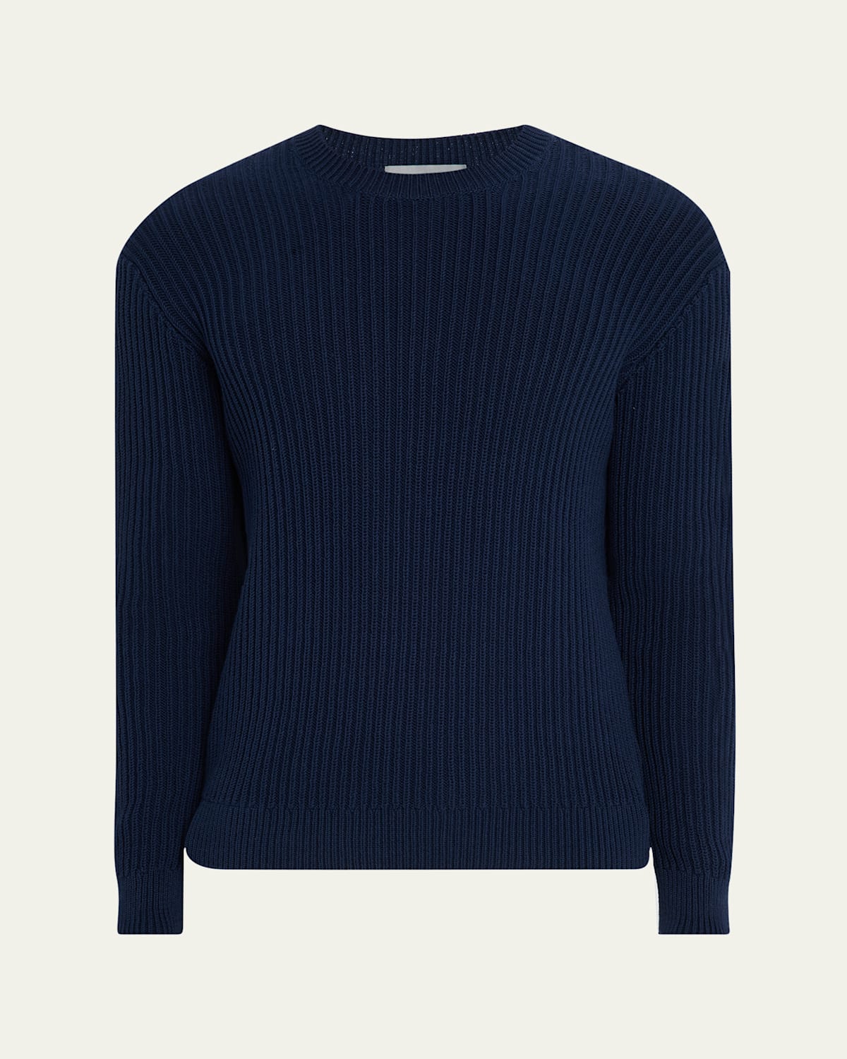 Men's Wide Rib Cotton Crewneck Sweater