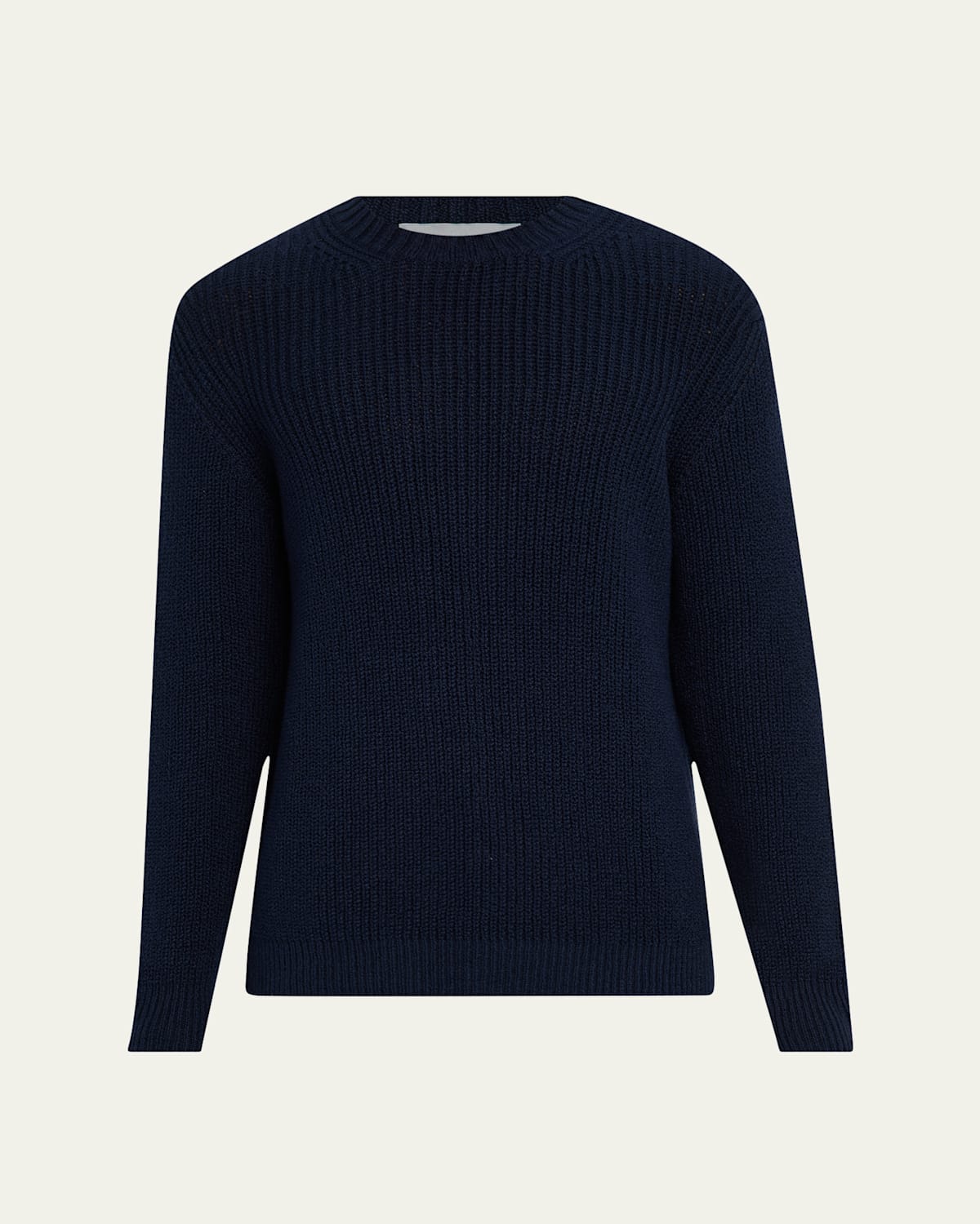 Men's Summer Cotton Rib Crewneck Sweater