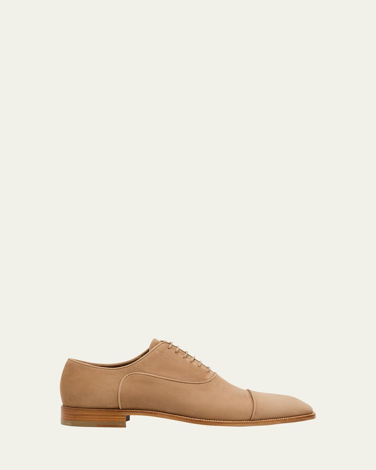 Christian Louboutin Men's Greggory Cap-toe Nubuck Leather Oxfords