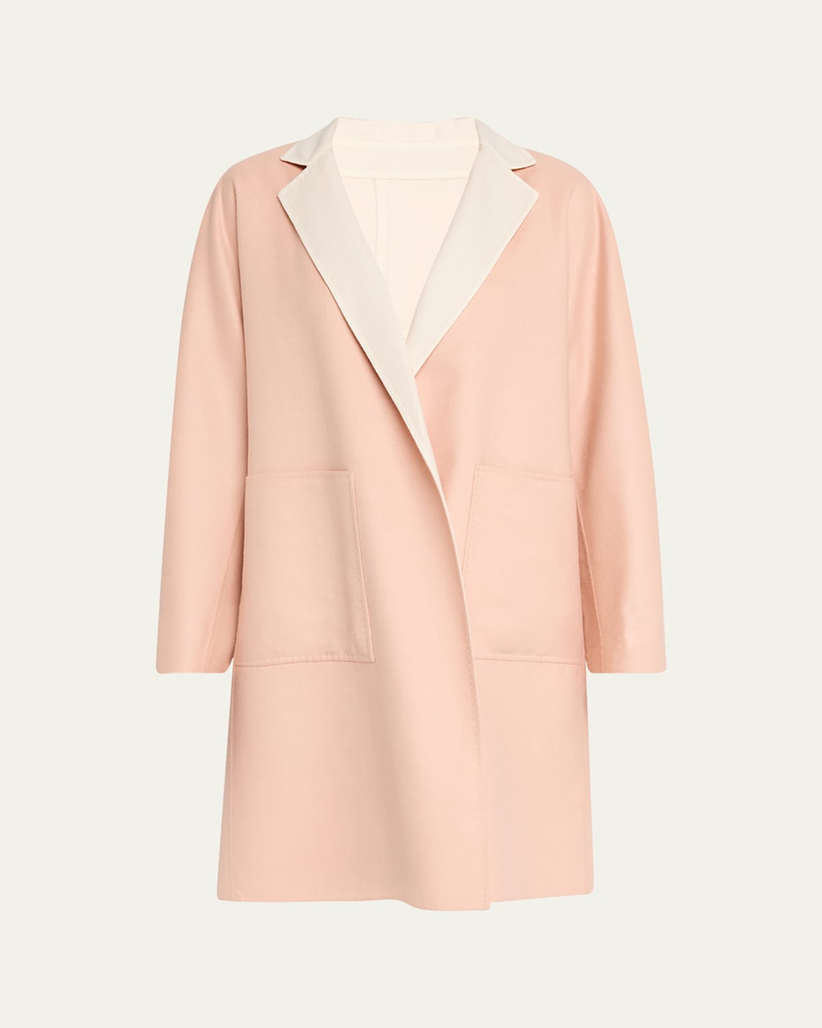 LAFAYETTE 148 REVERSIBLE DOUBLE-FACE KNEE-LENGTH COAT 