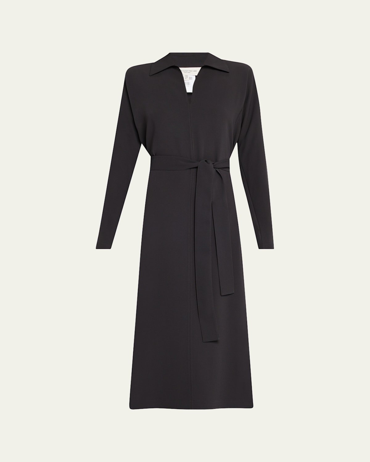 Lafayette 148 Belted Side Slit Midi Dress
