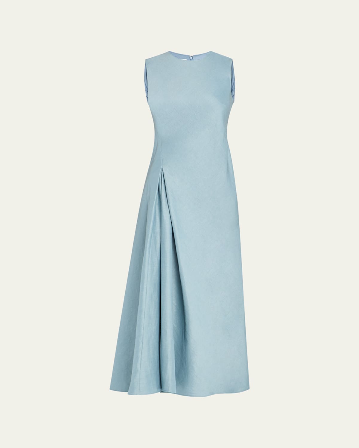 Lafayette 148 Sleeveless Pleated A-line Maxi Dress