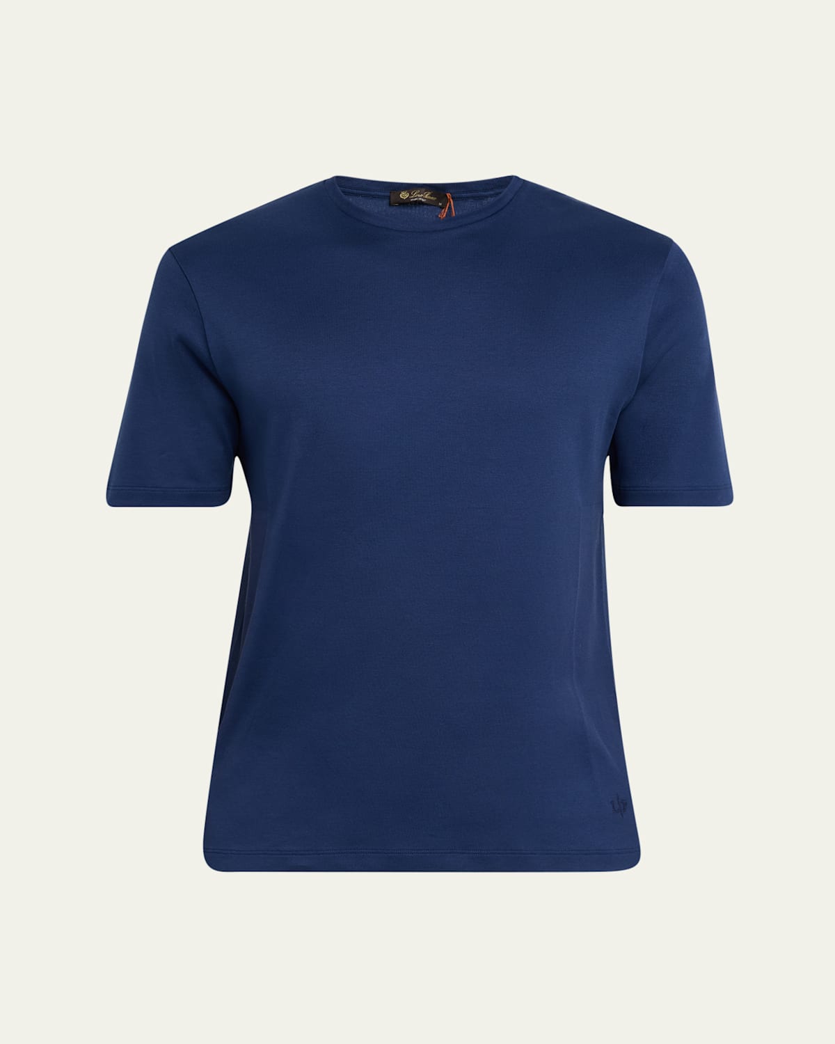 Loro Piana Men's Tremezzo Sea Island Cotton Crewneck T-shirt In W1c6 Blue Spirulina