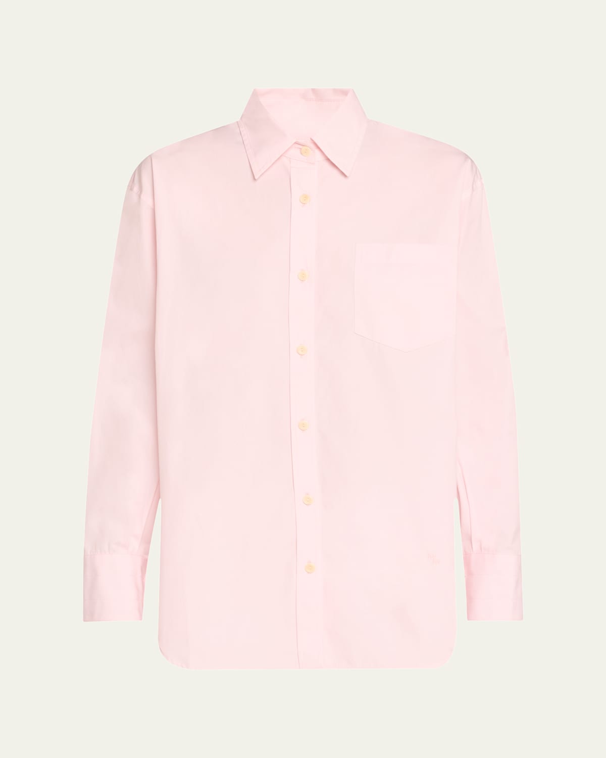 Oversized Button-Down Tunic Shirt