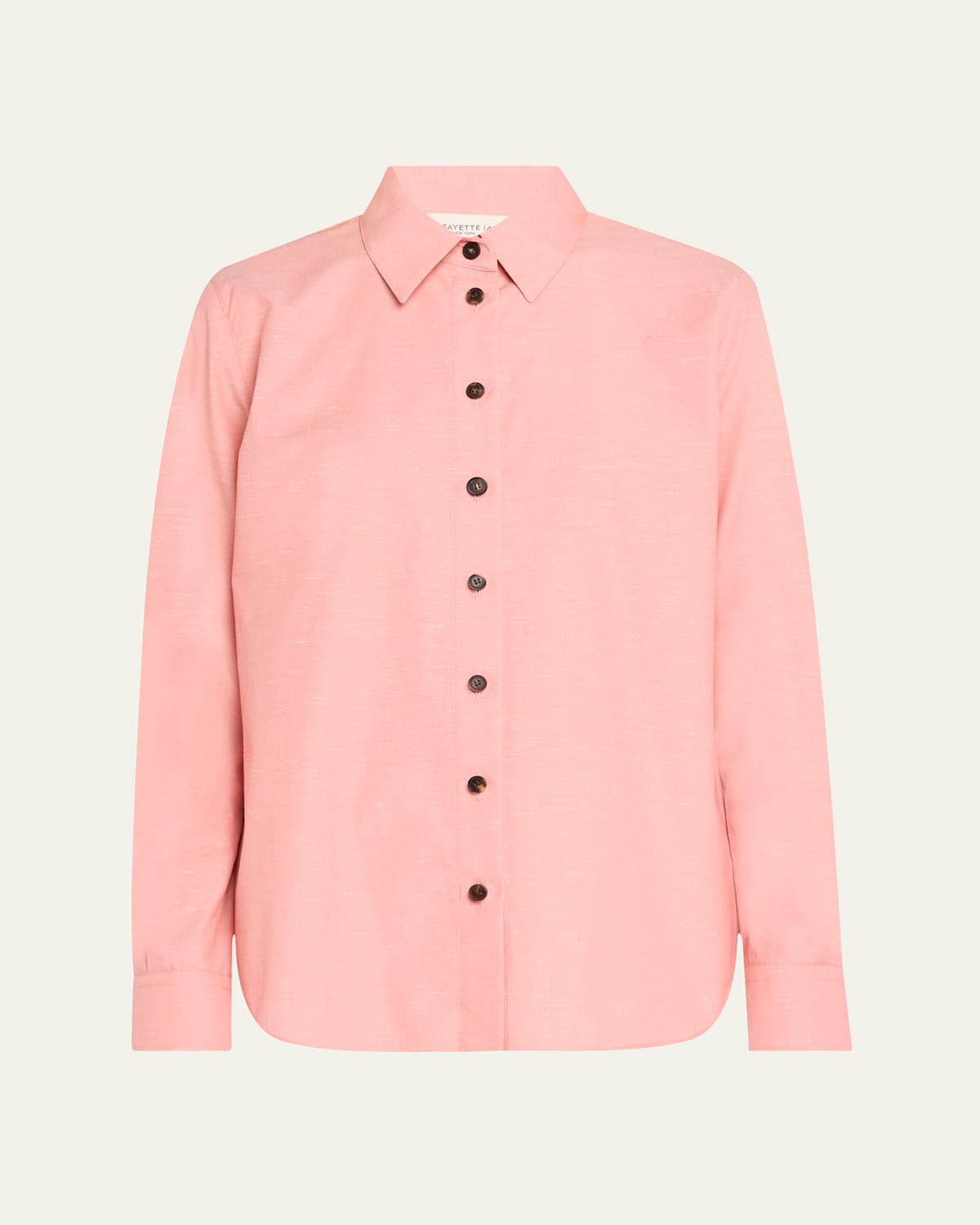 Flounce-Hem Short-Sleeve Shirtdress