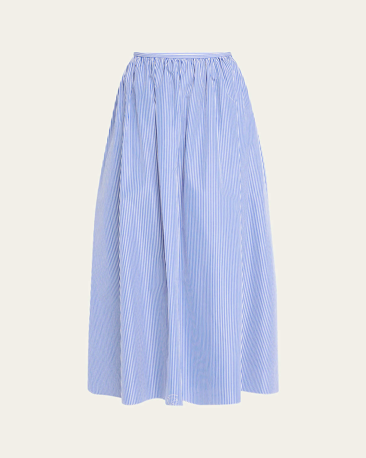 Lafayette 148 Gathered-waist Striped Skirt