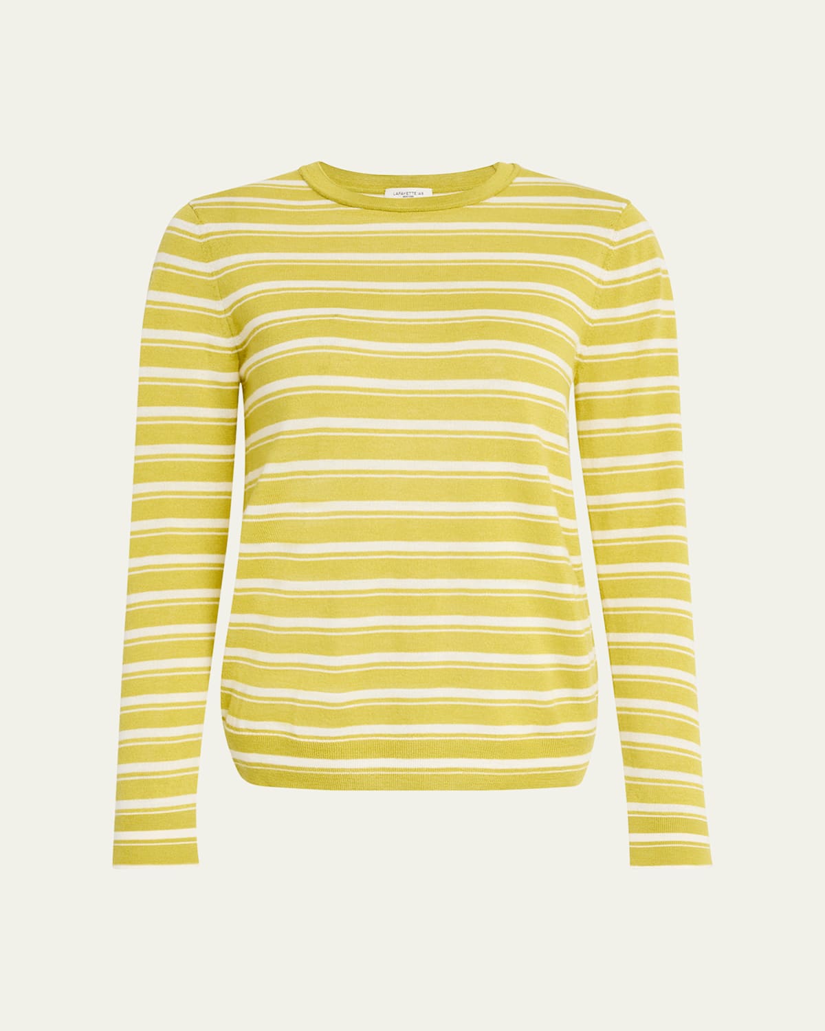 Striped Crewneck Silk-Linen Sweater