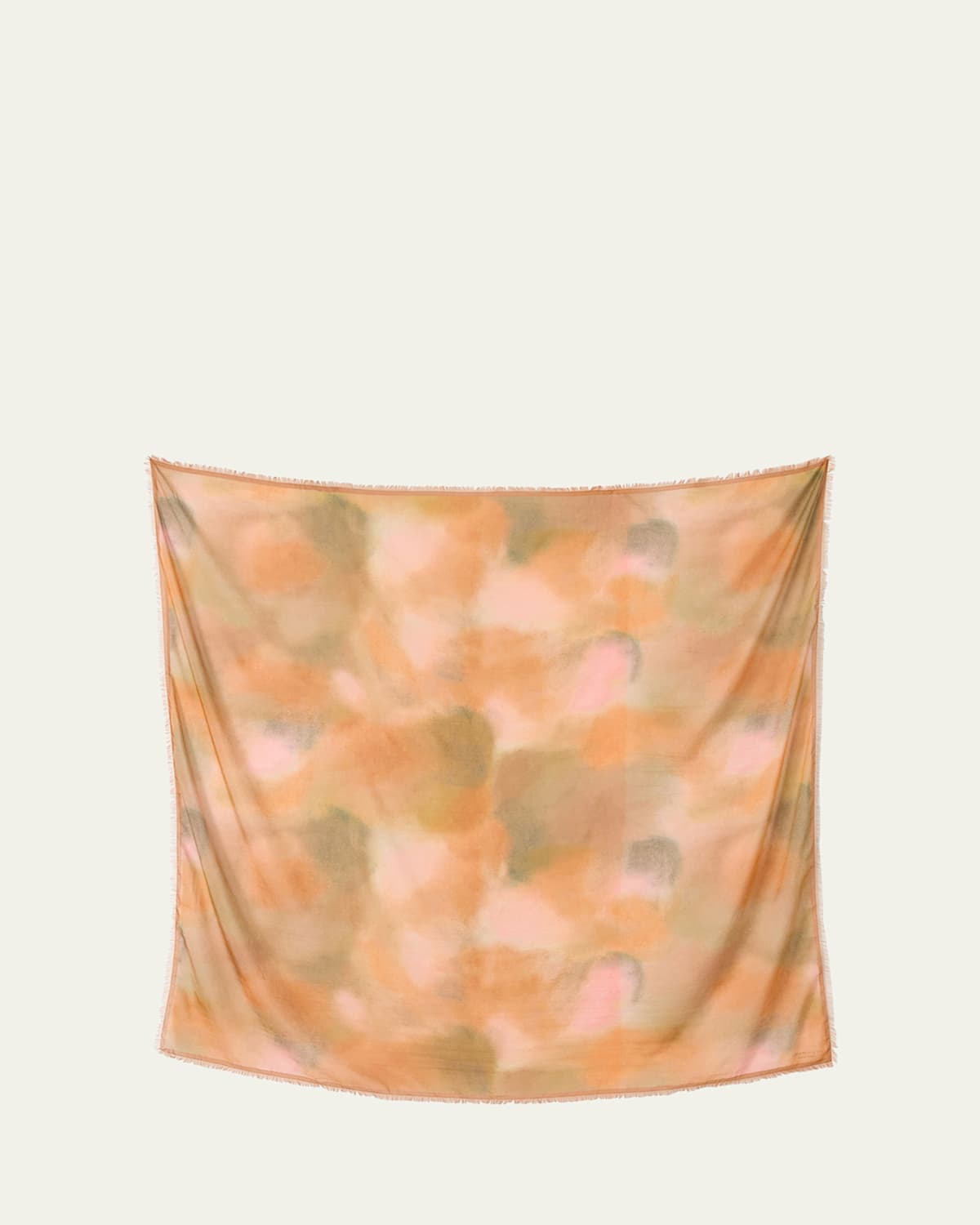 Mottled Square Cotton-Silk Scarf