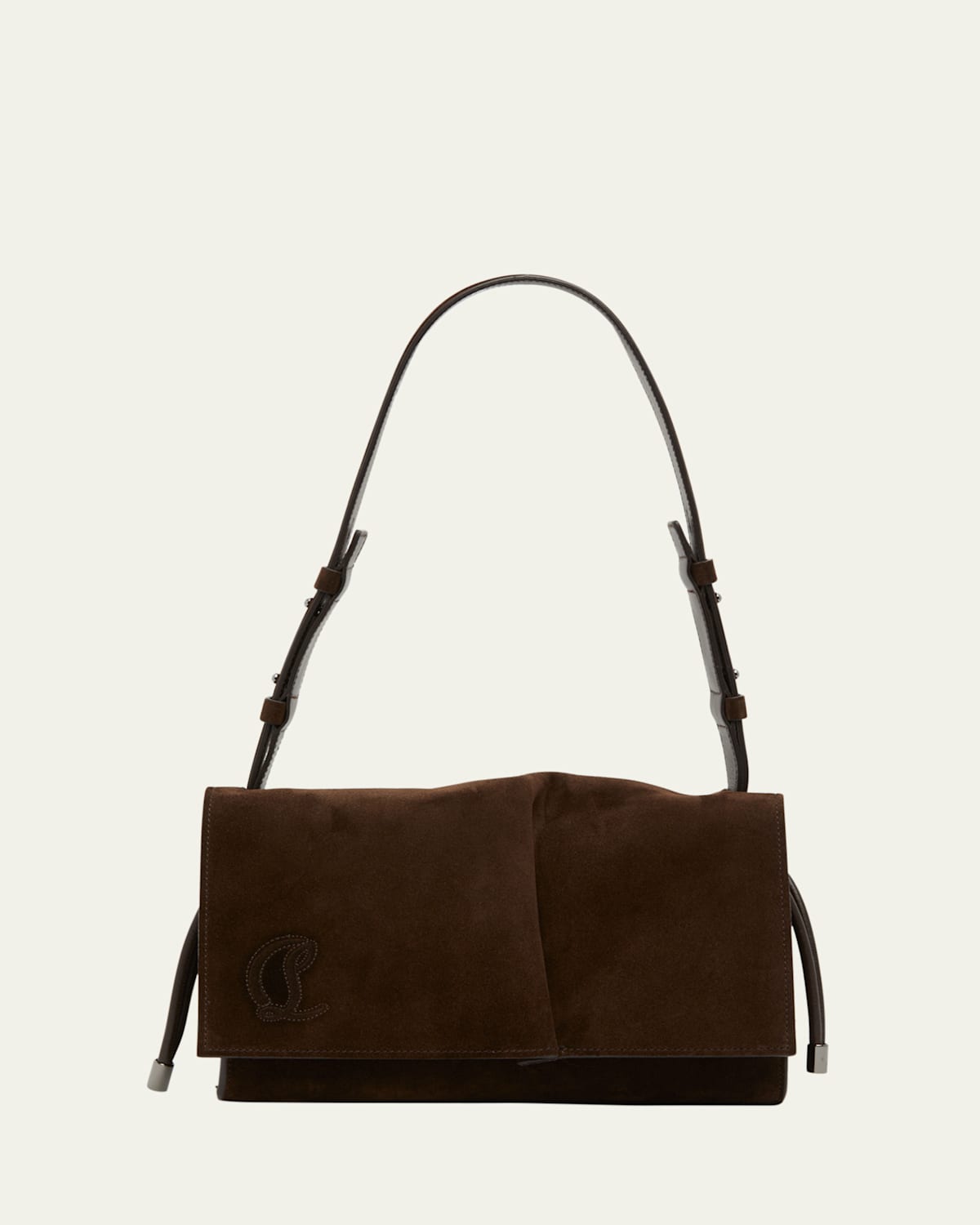 Baggy Small Shoulder Bag in Suede