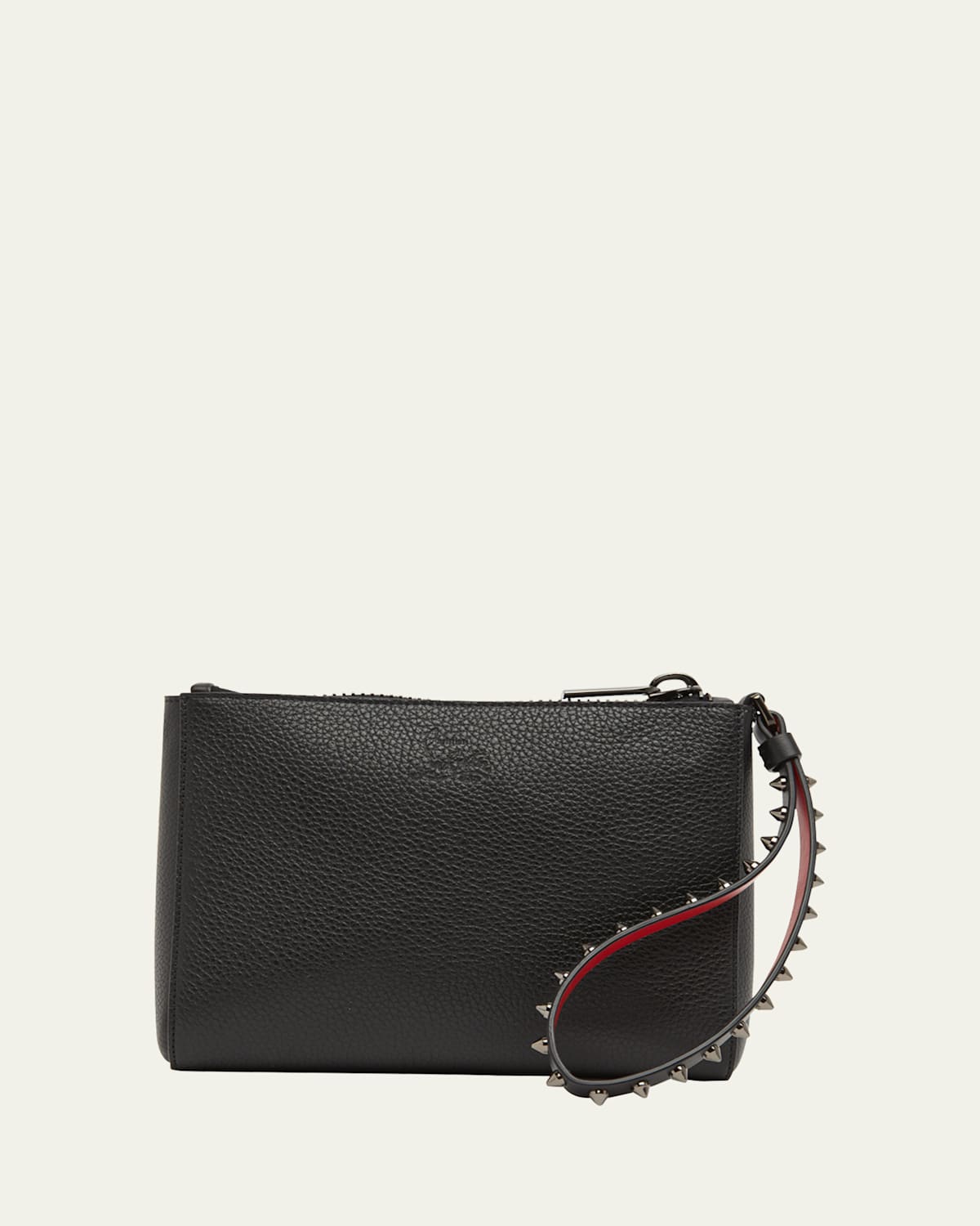 Christian Louboutin Cabata Mini Pouch Wristlet In Leather