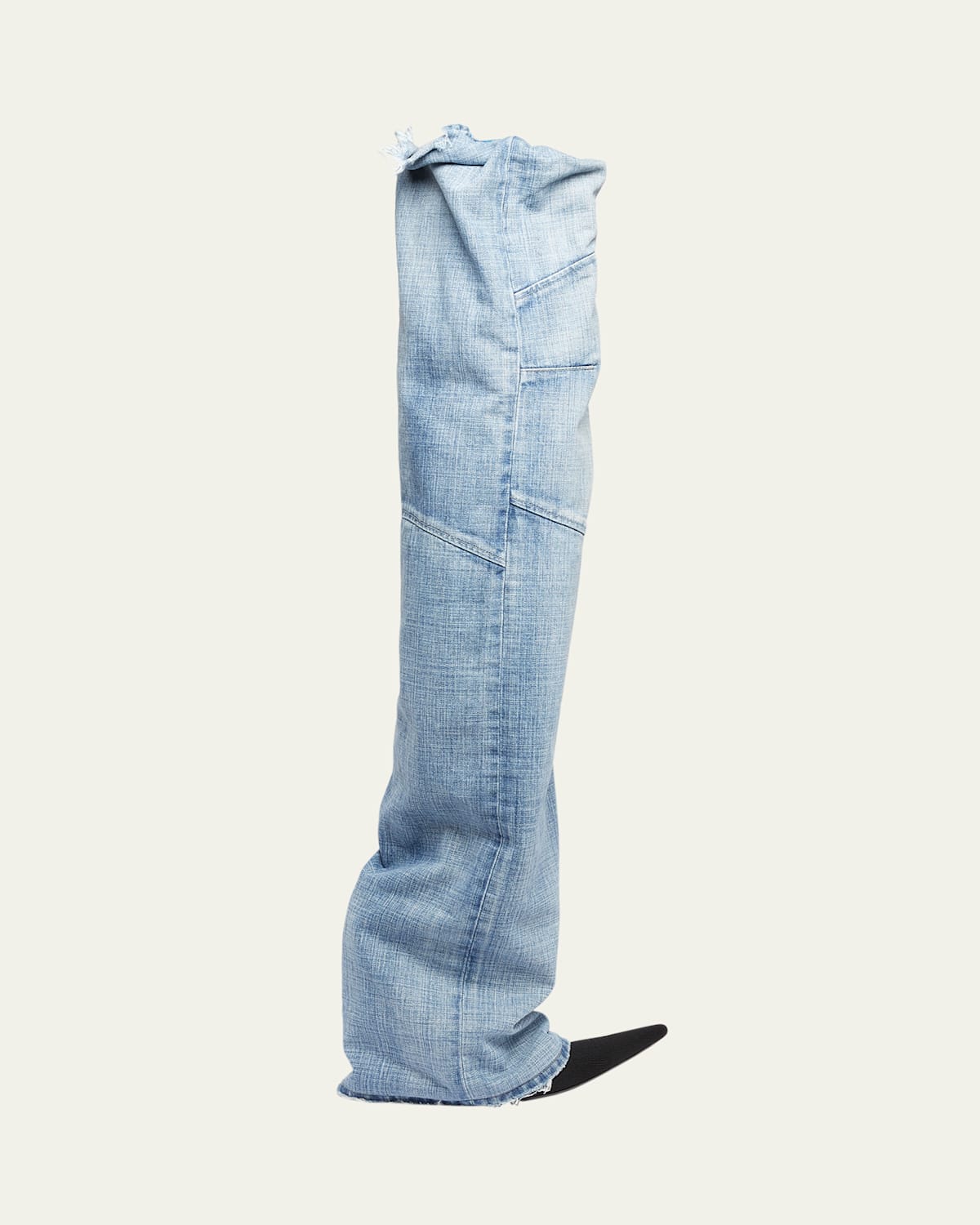 BALENCIAGA FLEX DENIM THIGH-HIGH BOOTS