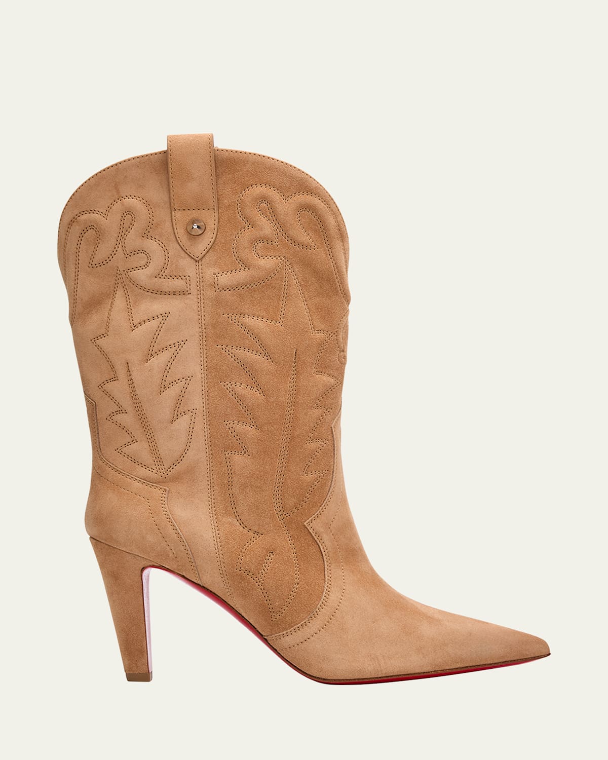 Santia Suede Red Sole Booties