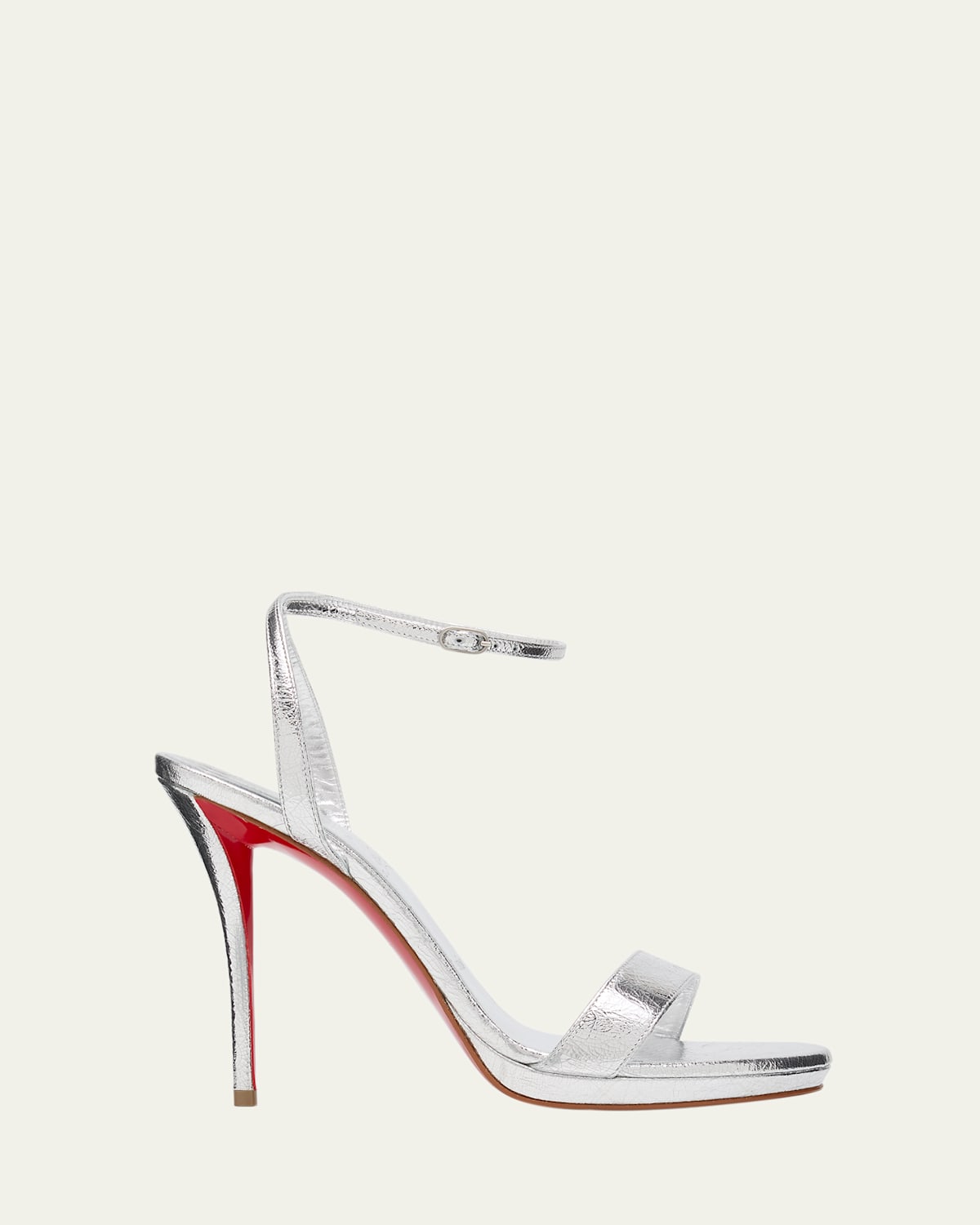 Miss Z Metallic Leather Red Sole Sandals