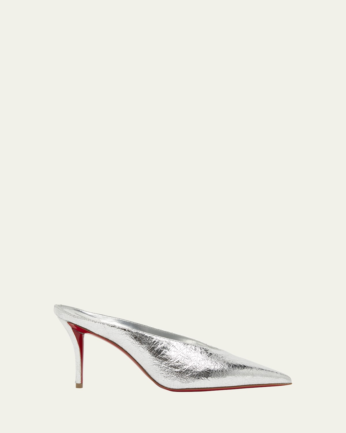 Christian Louboutin Miss Z Metallic Red Sole Mule Pumps