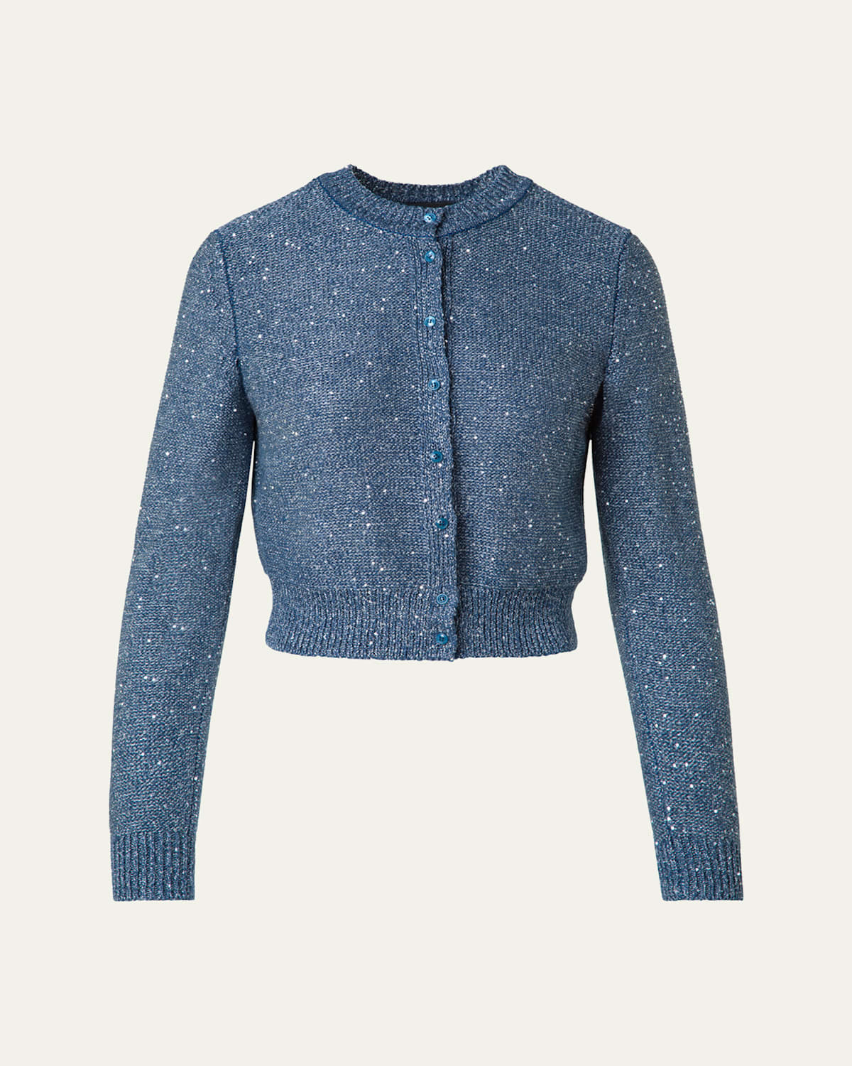 Akris Knit Sequin Button-front Cardigan