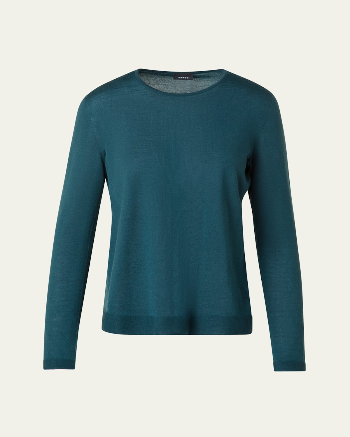 Cashmere-Silk Fine Gauge Seamless Knit Sweater