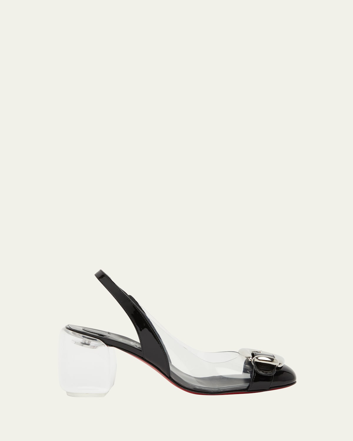 Christian Louboutin Minny Bubble Buckle Red Sole Pumps