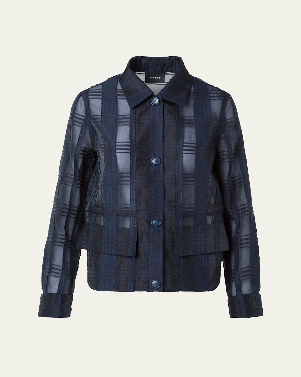 Tom Organdy Plaid Short Jacket