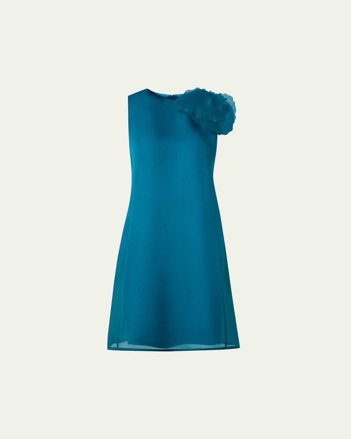 3D Anemone Corsage Silk Organza Dress