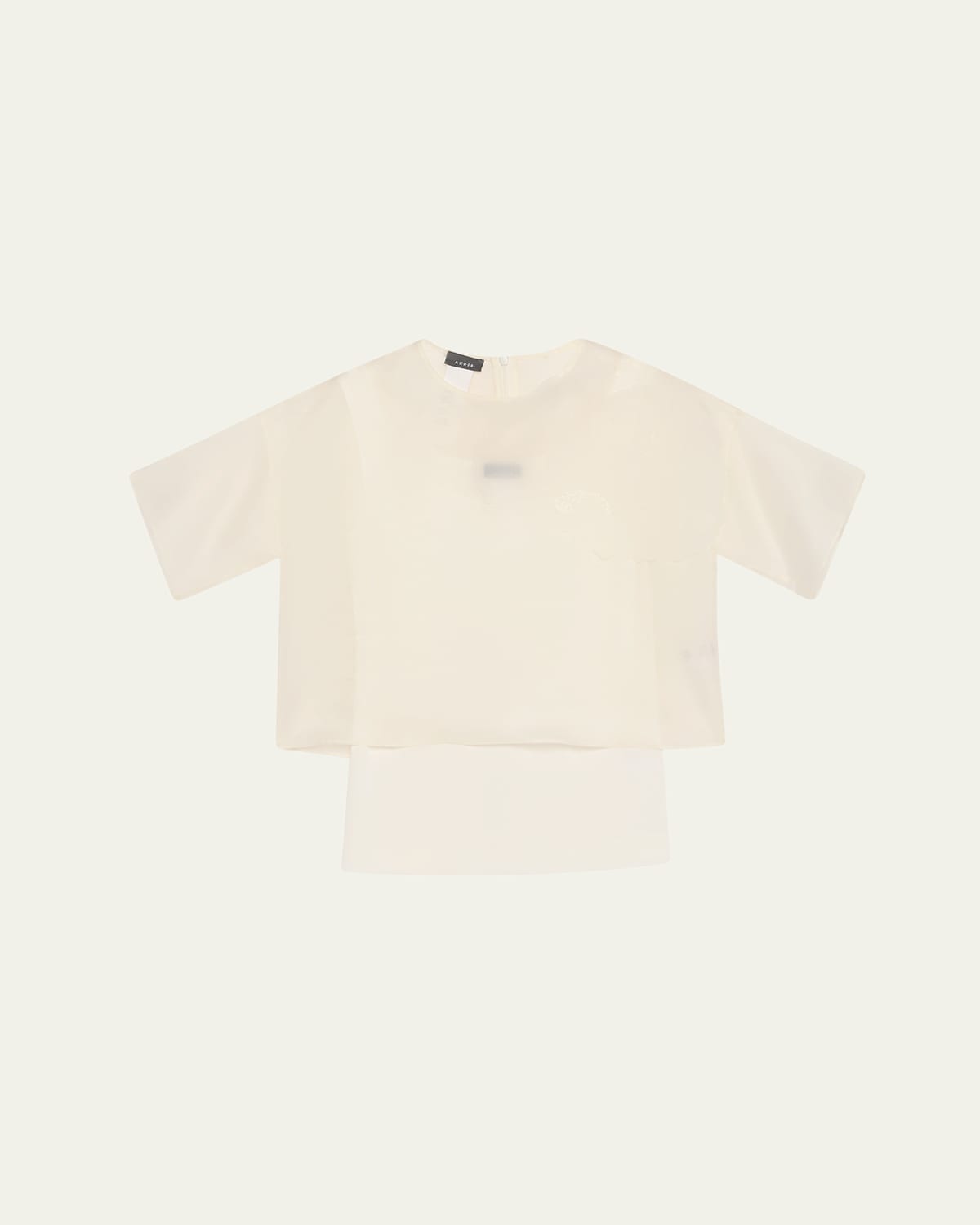 Akris 3d Anemone Silk Organza Blouse