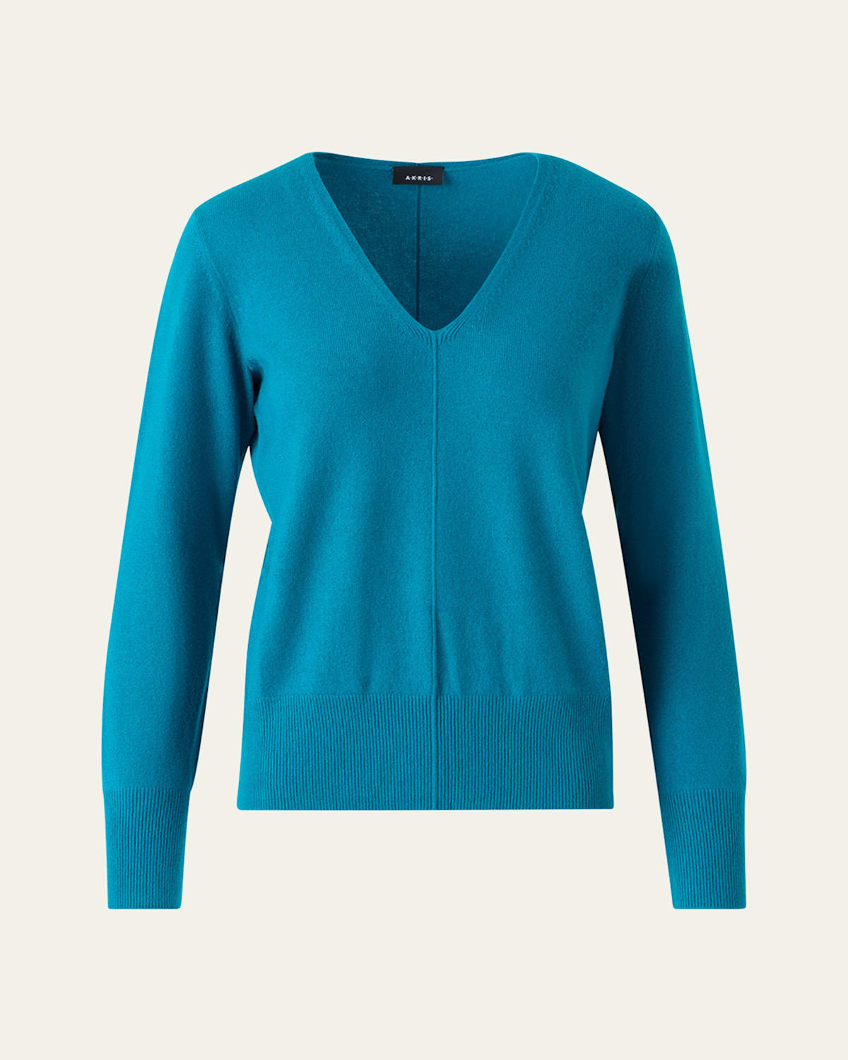 Akris V-neck Pure Cashmere Knit Sweater