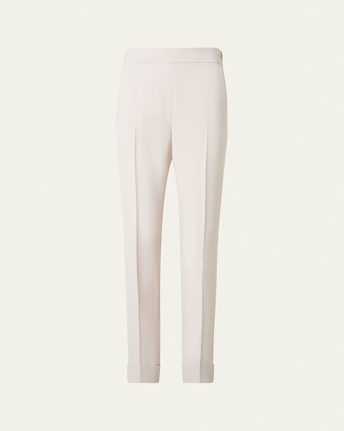 Akris Chris Crepe Tapered-leg Cuffed Pants