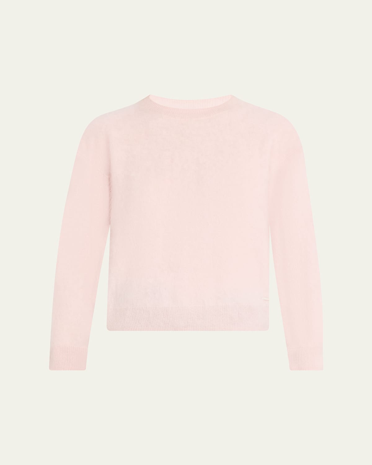 Akris Brushed Cashmere Crewneck Sweater In Pink