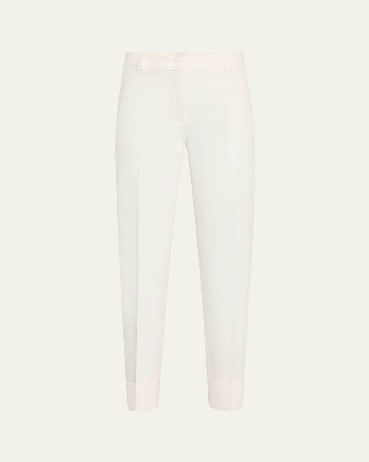 Akris Maxima Cotton Denim Stretch Cropped Pants