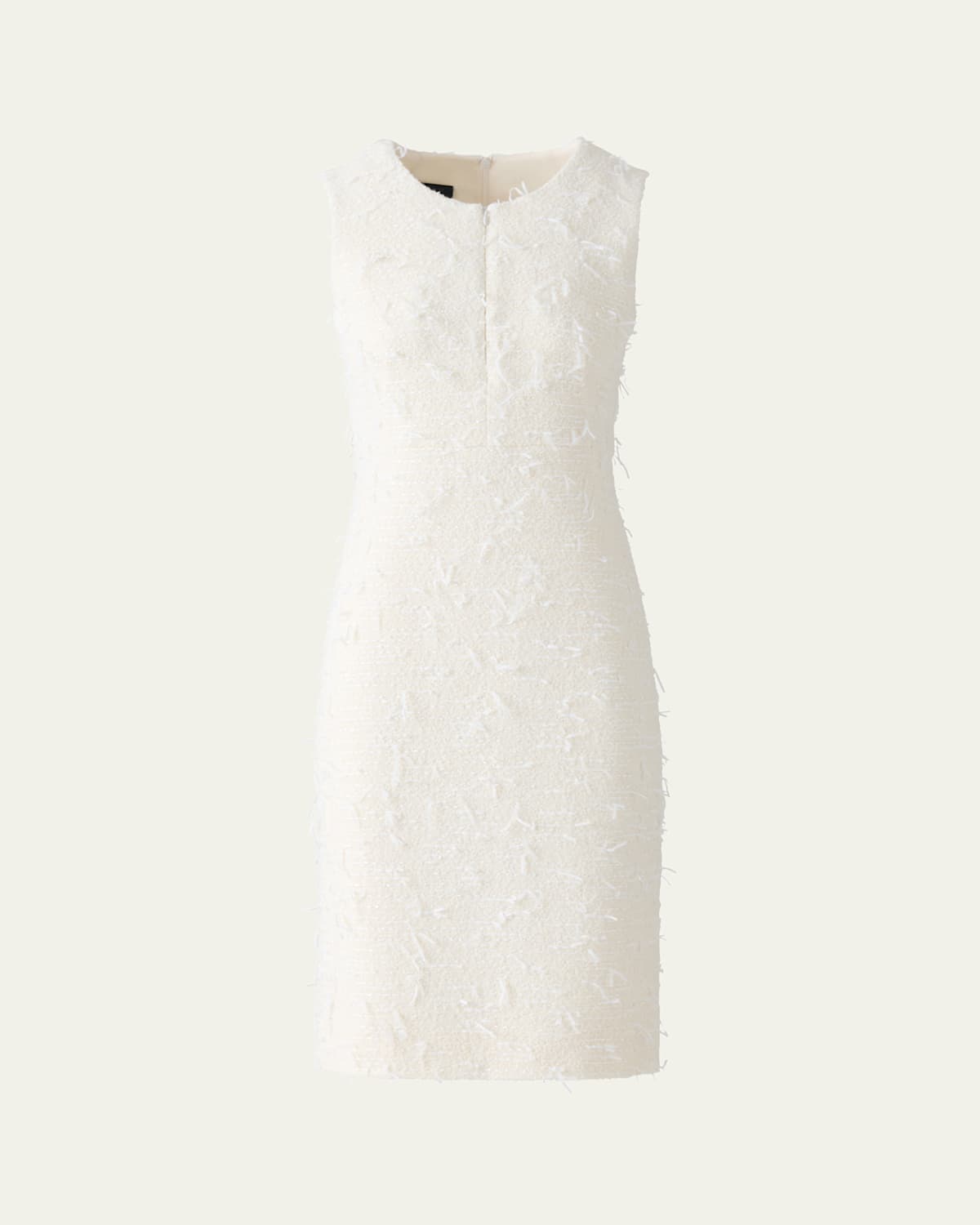 Akris Tweed Zip Front Wool Dress
