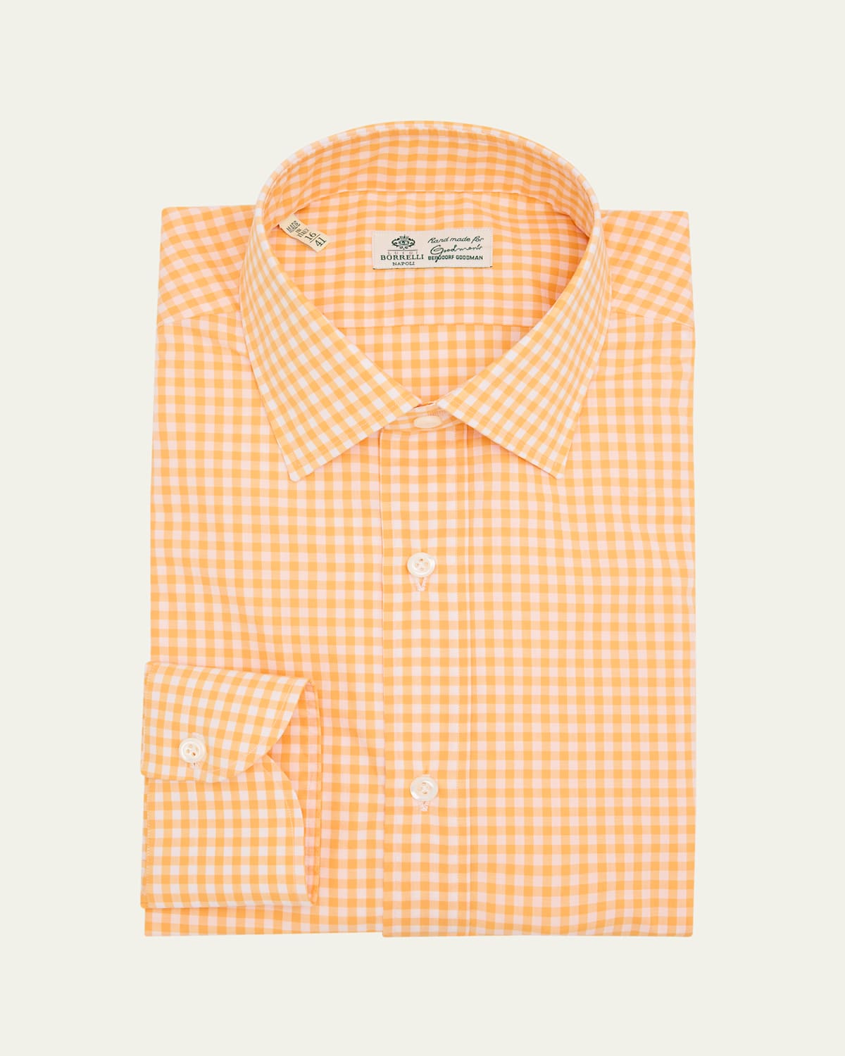 Men's Cotton Gingham Dress Shirt