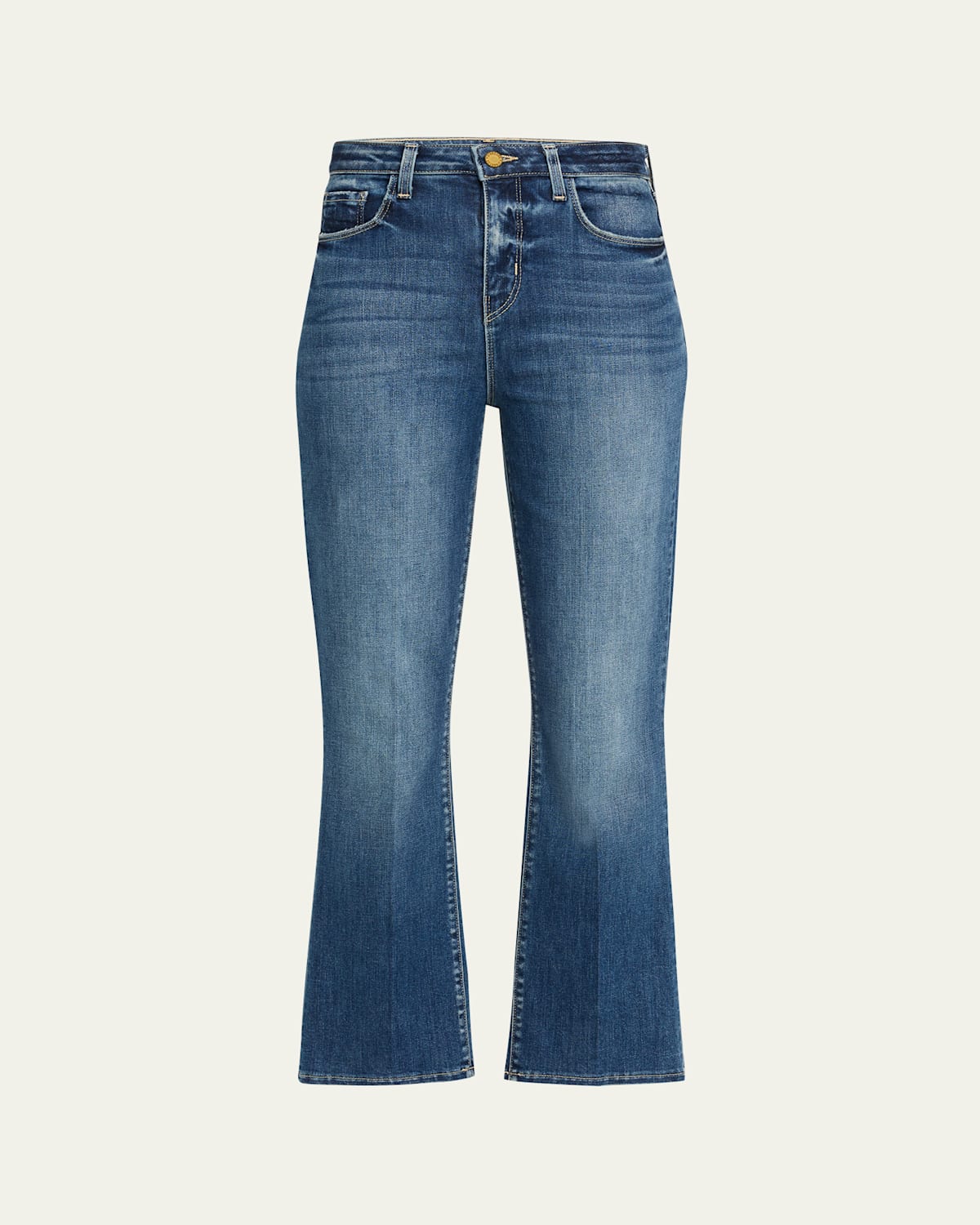 Tati High-Rise Cropped Micro Bootcut Jeans