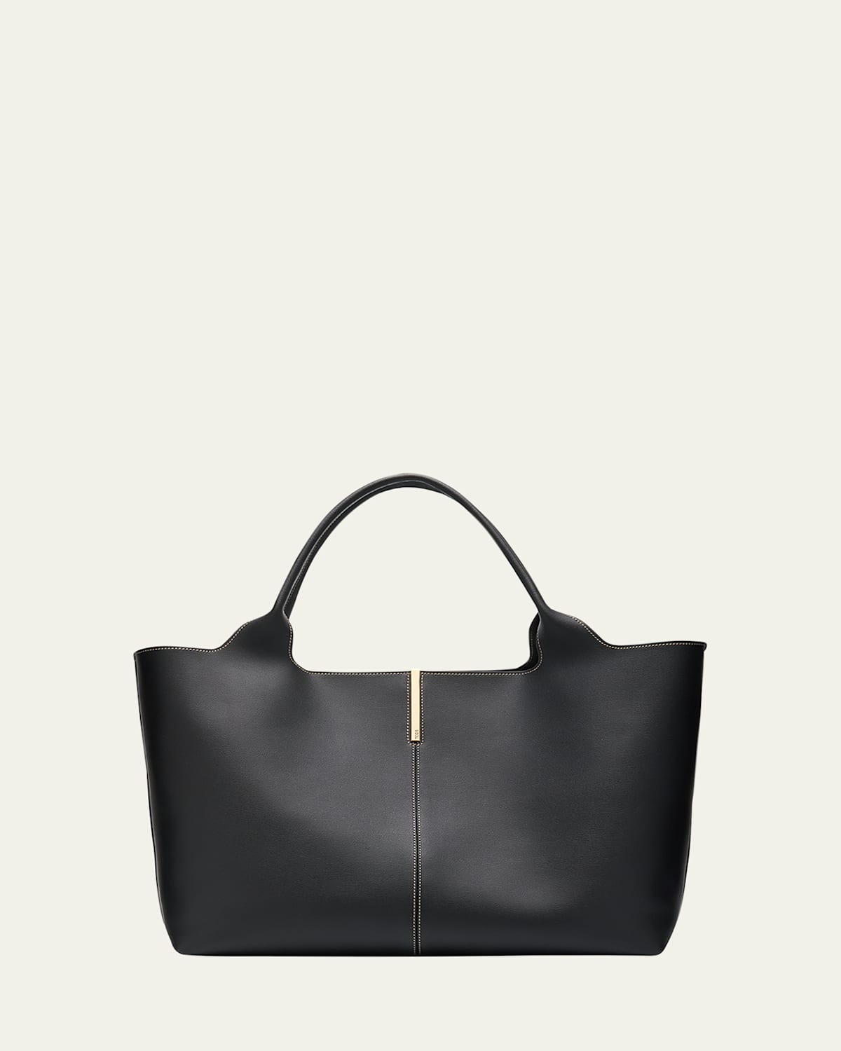 Tod's Top Handle Shoulder Bag With Metal Accent In Nero