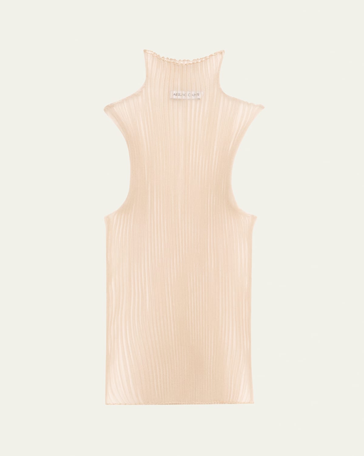Sleeveless Modern Mist Sheer Turtleneck