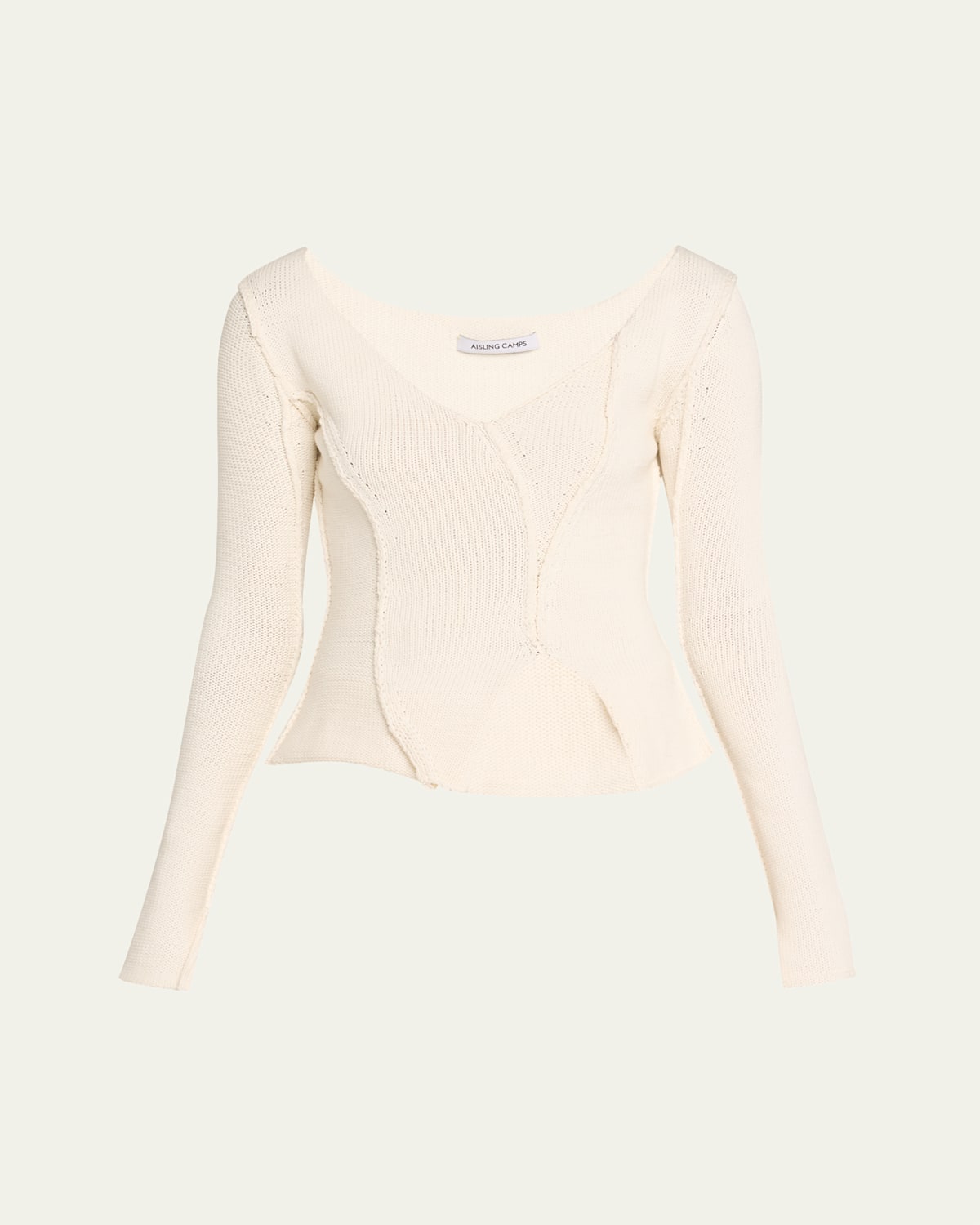 Eddy V-Neck Exposed Seam Sweater