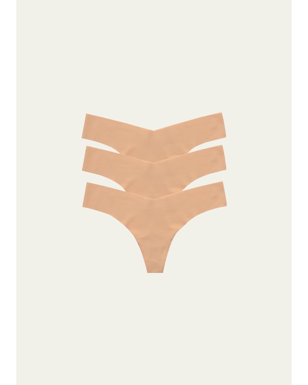 Classic Low-Rise Microfiber Thongs, Pack of 3