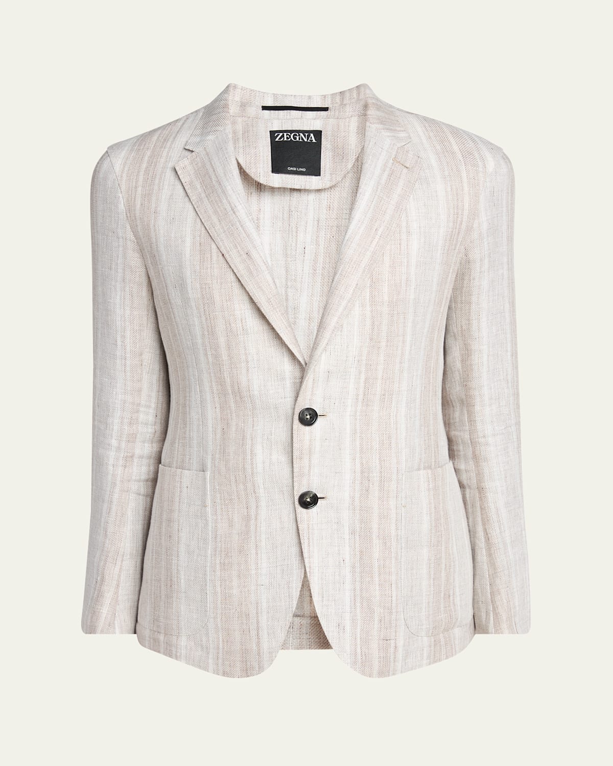 Zegna Men's Striped Oasi Lino Sport Coat In Neutral