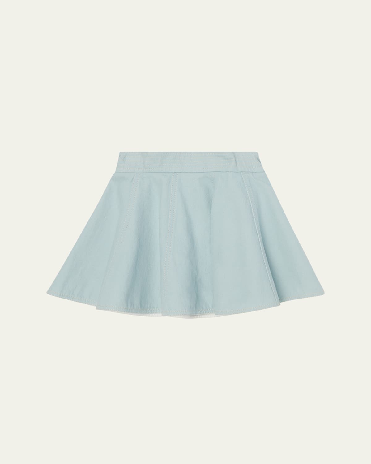 Moncler Girl's Zip Skirt In Blue