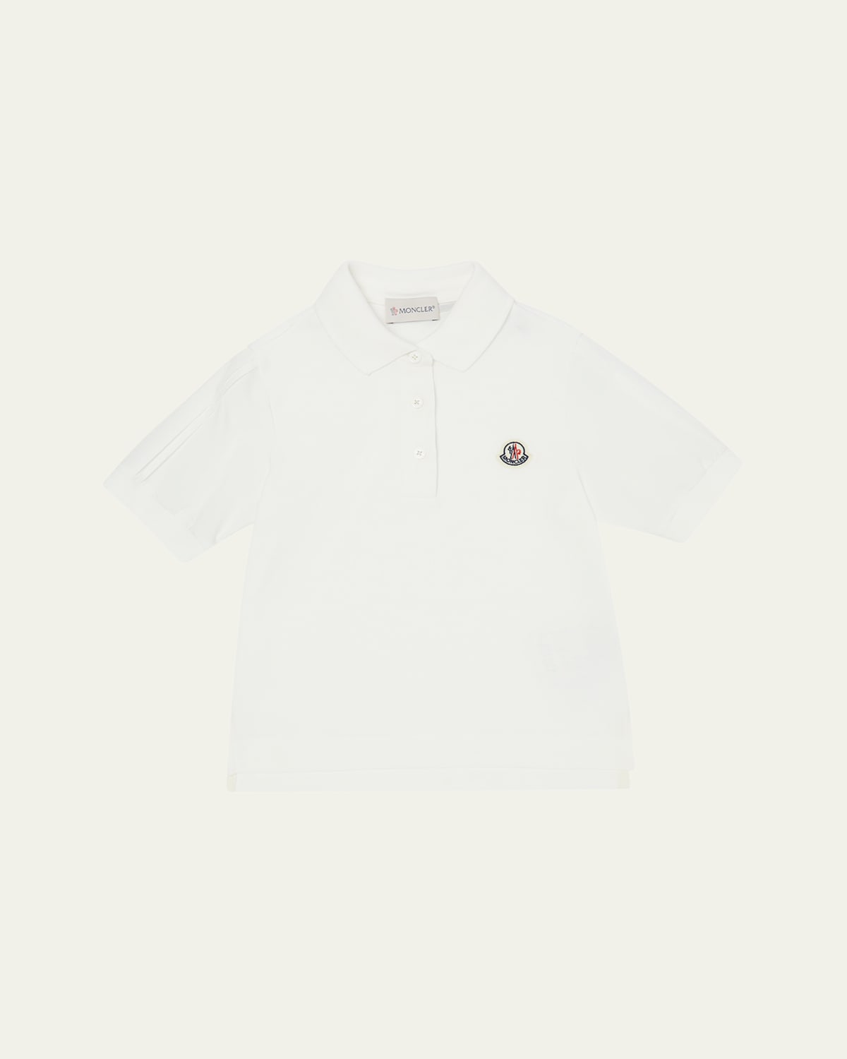 MONCLER BOY'S POLO SHIRT W/ LOGO PATCH