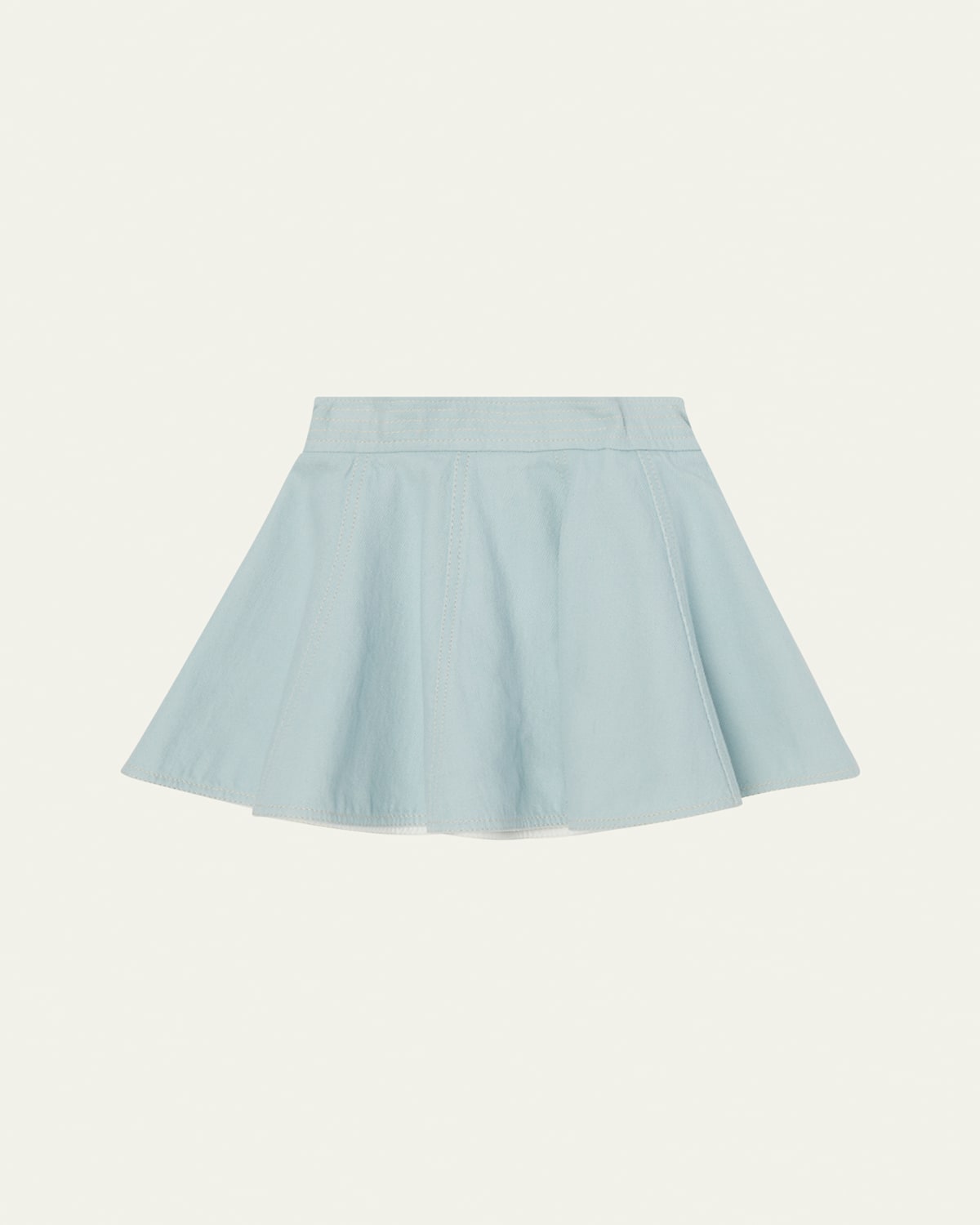 Moncler Girl's Zip Skirt In Blue