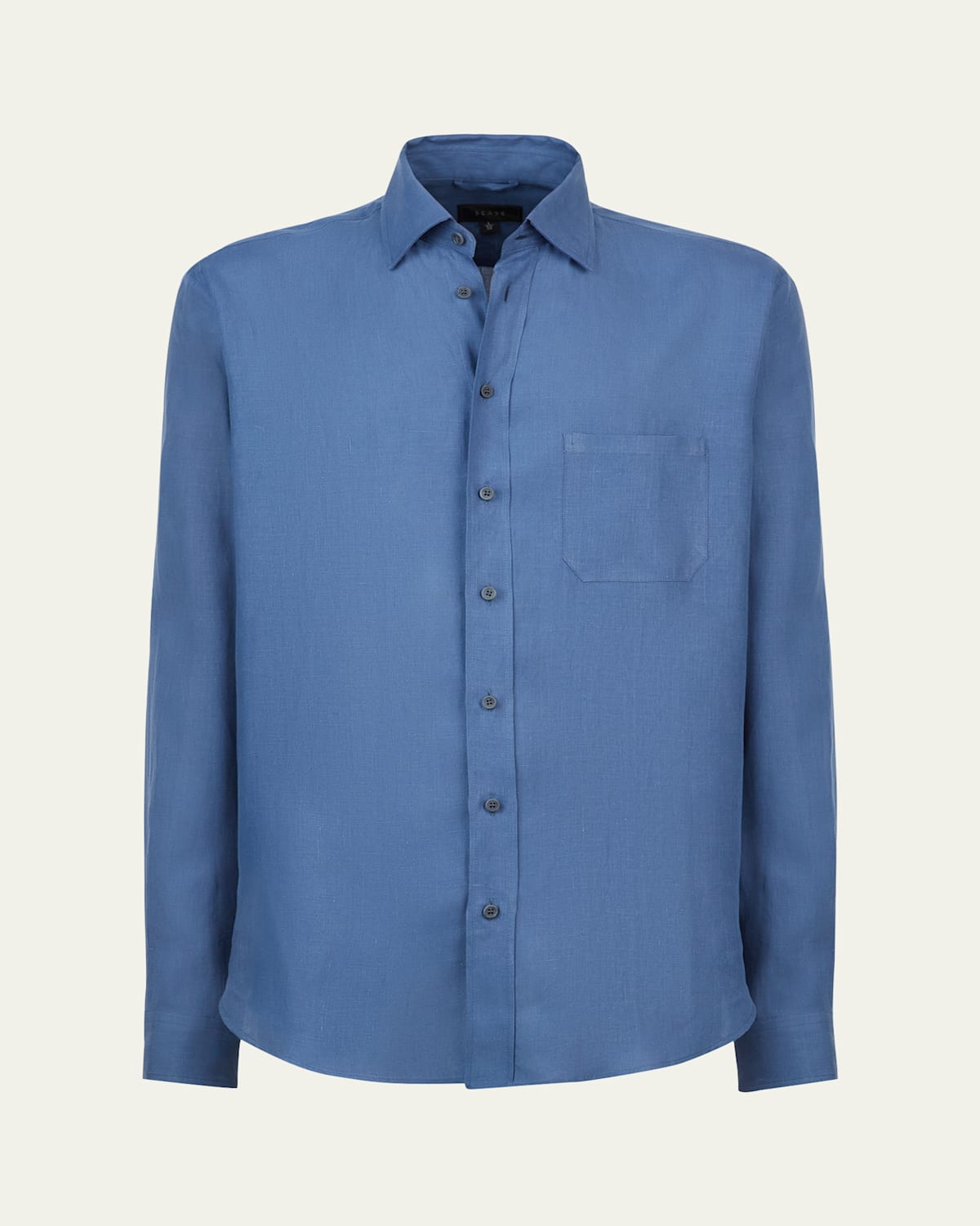 Sease Button-up Hemp Shirt In Royalblue