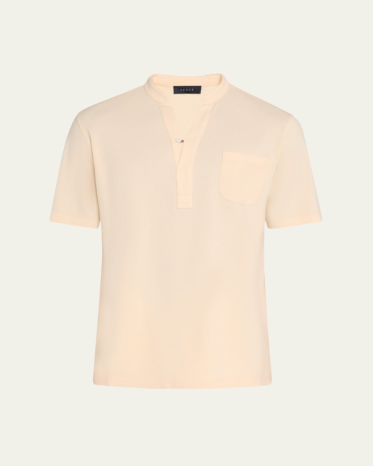 Men's Fish Tail V-Neck Pocket Polo Shirt