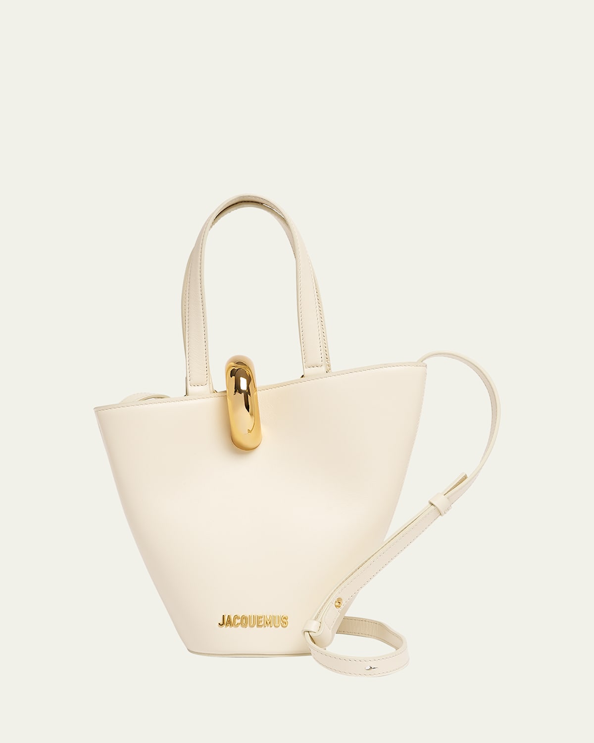 Jacquemus Le Petit Bambola Leather Crossbody Bag In Beige