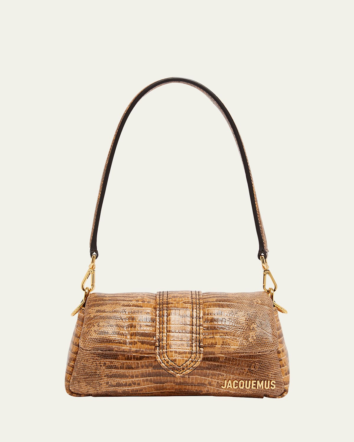 Jacquemus Le Petit Bambino Shoulder Bag In Python Print Leather