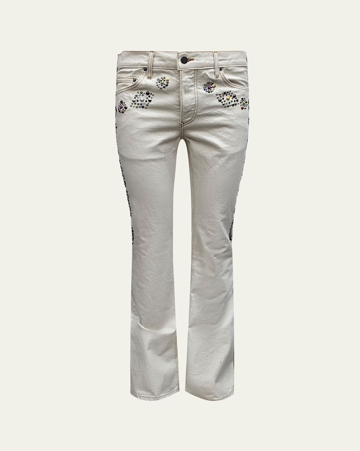 Cout De La Liberte Men's Jimmy Embellished Flare Jeans